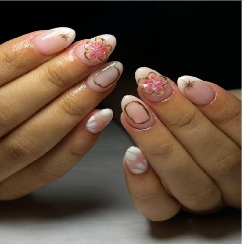 Premium Press-On Nail Set with Decorative Accents Bowlift
