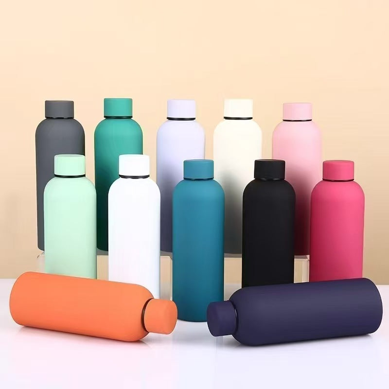 Unisex nan vacuum-insulated stainless steel drinking bottle with soft-touch surface and leak-proof screw cap Bowlift
