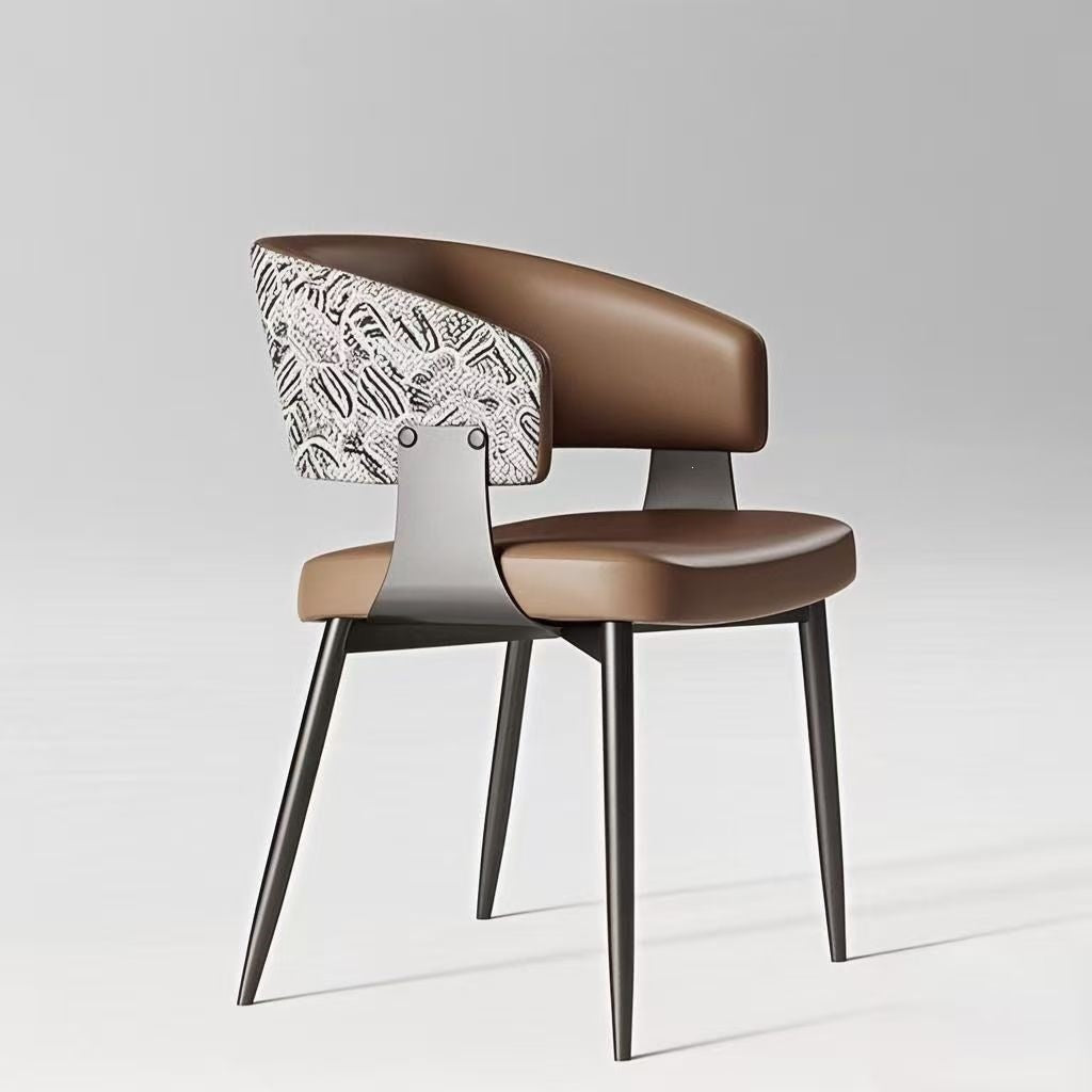 Contemporary Floral Accent Dining Chair Bowlift