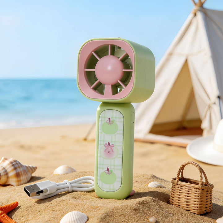 Women's Portable Mini Fan with Cute Animal Design and USB Charging Function Bowlift