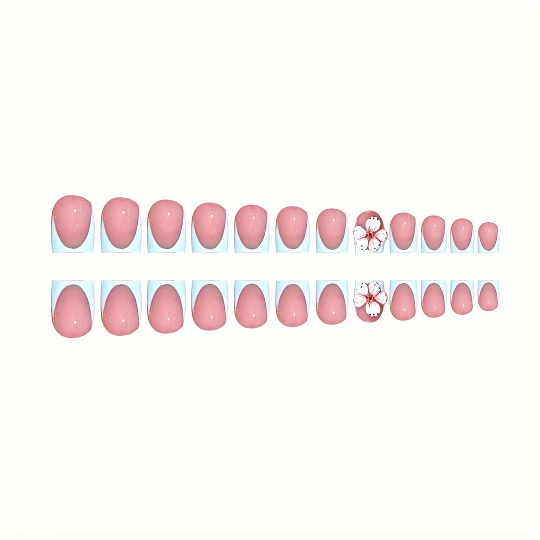 Floral Acrylic Nail Art Enhancements Bowlift