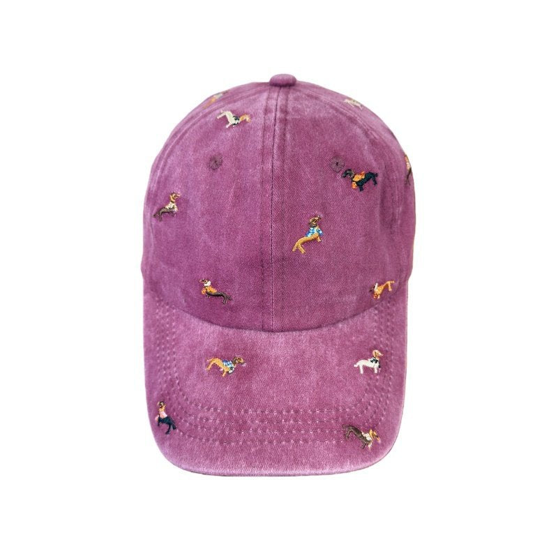 Unisex Embroidered Dog-Themed Baseball Cap Bowlift