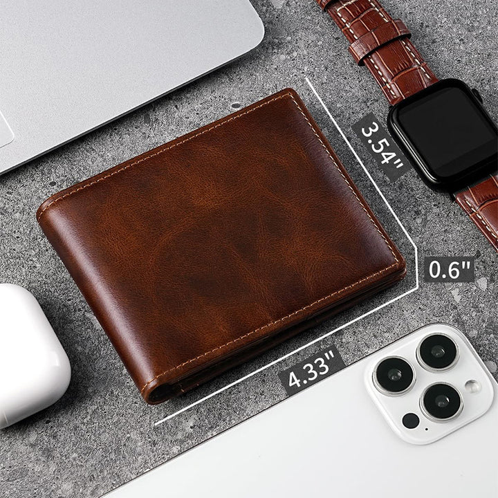 Classic RFID-Blocking Leather Wallet Bowlift