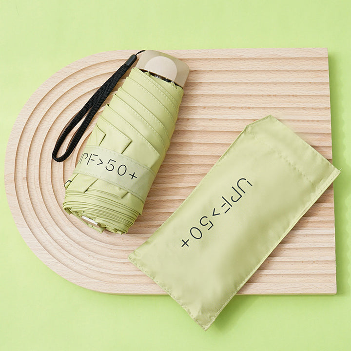Compact UV-Protective Foldable Travel Umbrella with Pouch Bowlift