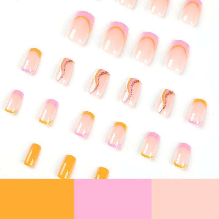 Artificial Nail Art with Trendy Gradient Bowlift