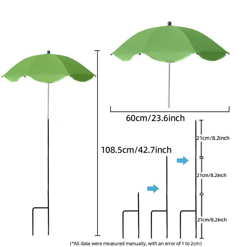 Women's sun protection umbrella with flexible tripod Bowlift