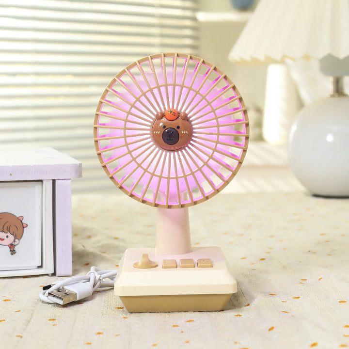 Ladies portable USB table fan in cheerful pineapple design Bowlift