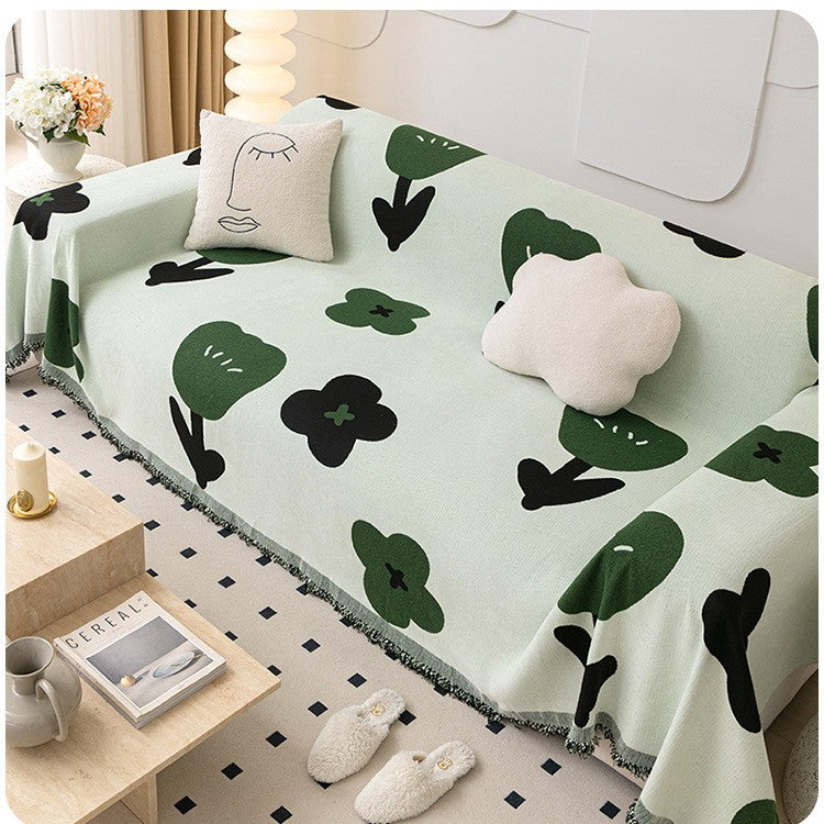 Floral Print Decorative Throw Blanket