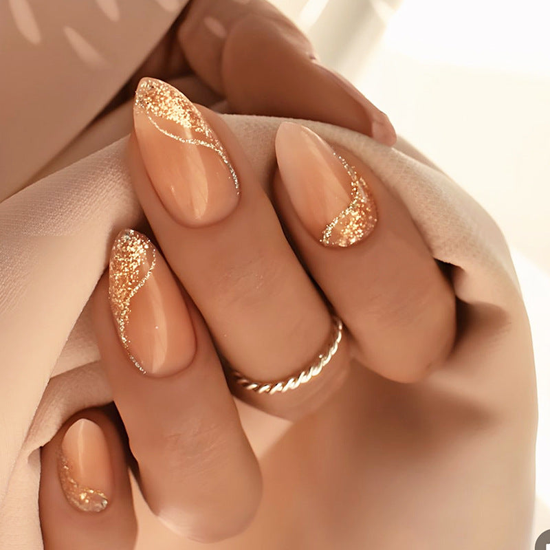 Glittery Press-On Nail Set Bowlift