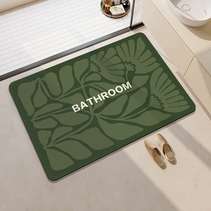 Decorative Floral Bathroom Mat Bowlift
