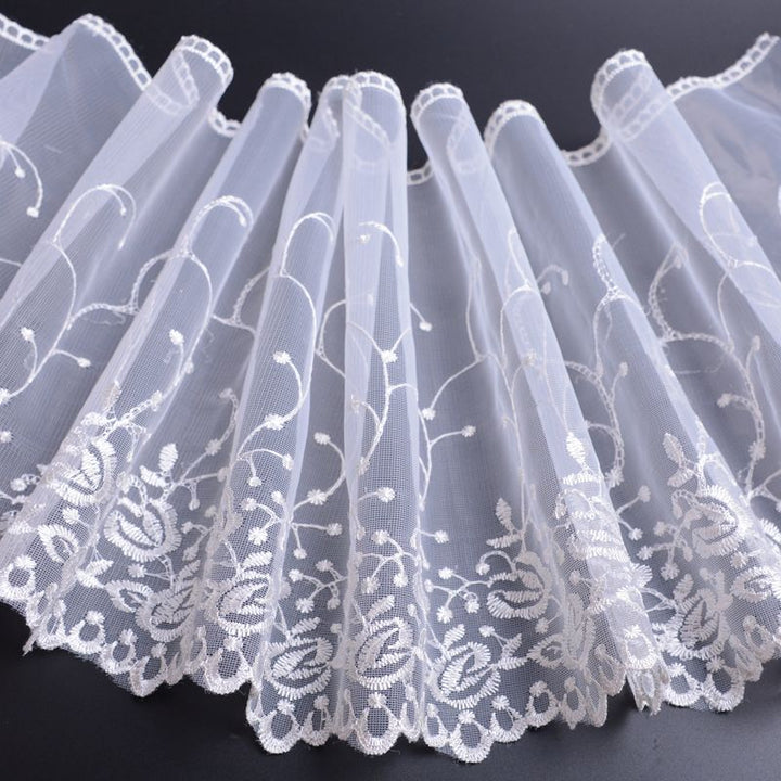Elegant Embroidered Curtain Bowlift
