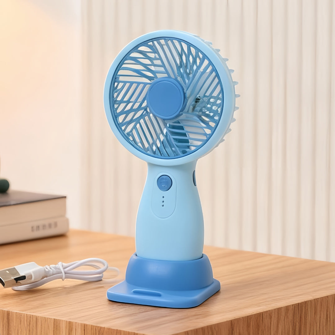 Women's Portable Table Fan with USB Charging Function and Adjustable Tilt Angle Bowlift