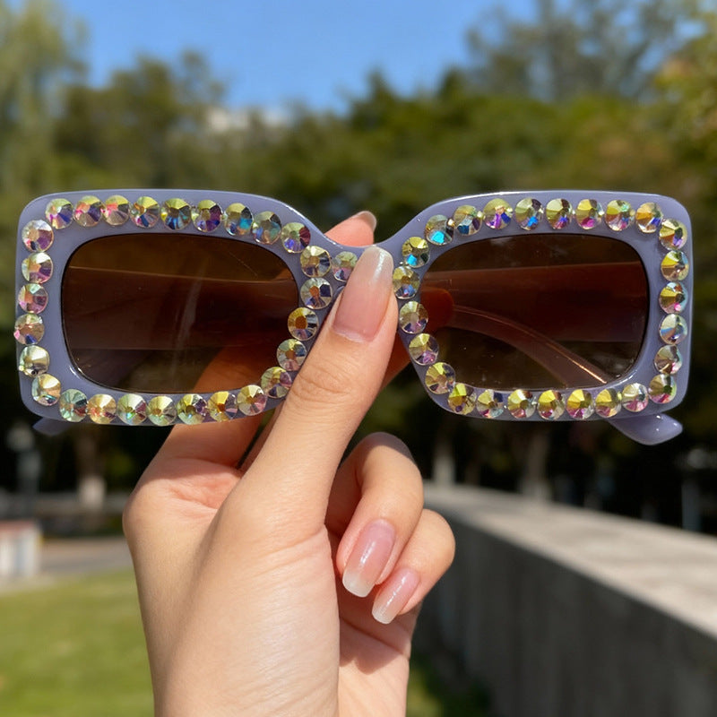 Decorative Rhinestone-Embellished Sunglasses Bowlift