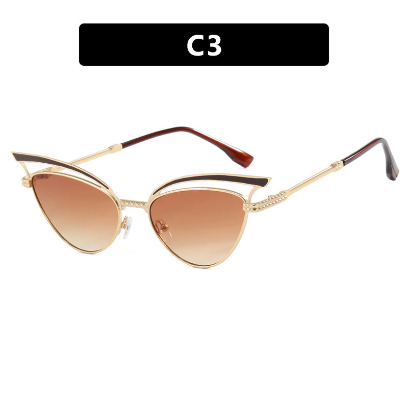 Women's Cat-Eye Glasses with Filigree Design Element Bowlift