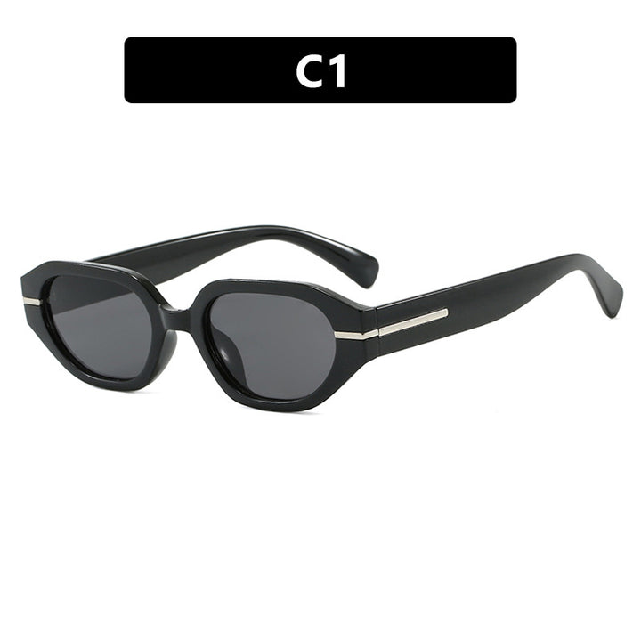 Women's stylish geometric sunglasses with mirrored lenses and unique frame Bowlift