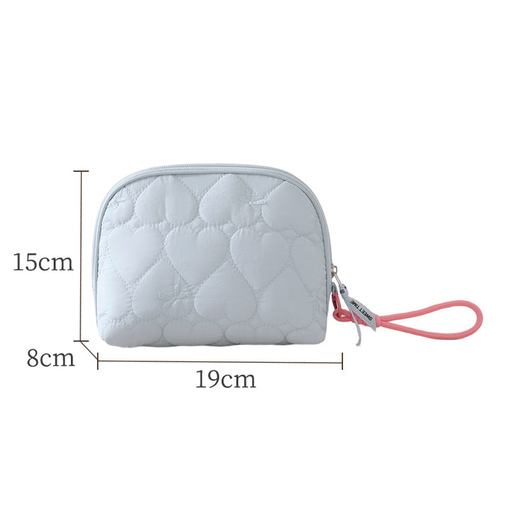 Heart-Quilted Makeup Bag Bowlift