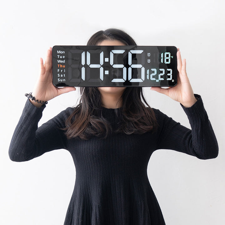 Digital wall clock with multifunctional LED display Bowlift