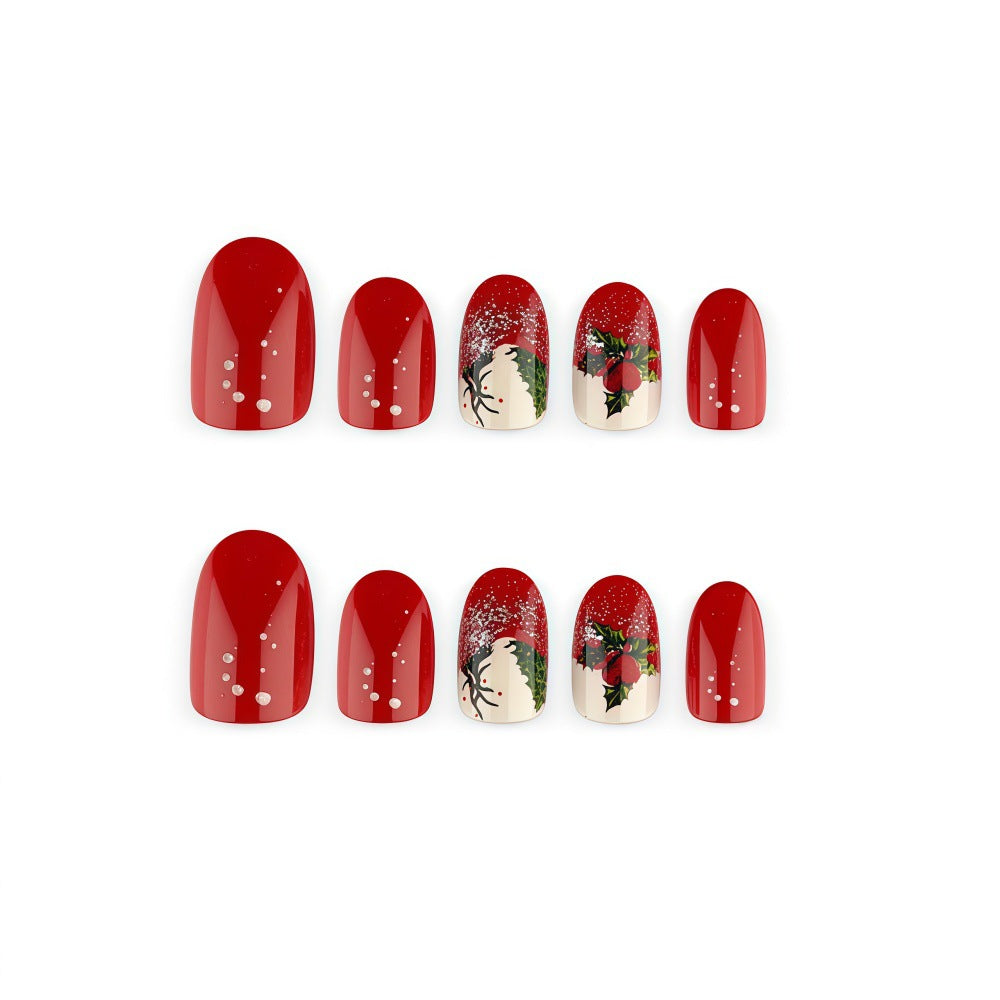 Christmas-themed artificial nails Bowlift