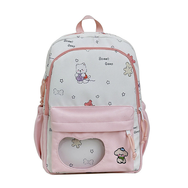 Backpack with Creative Music and Animal Motif Bowlift