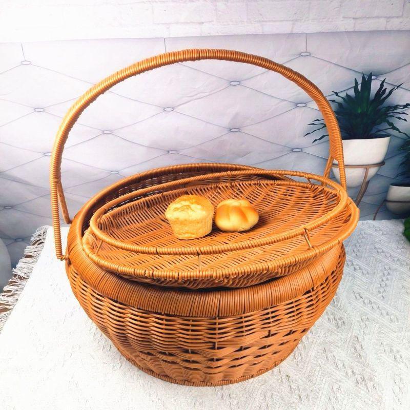 Woven Picnic Storage Basket Bowlift
