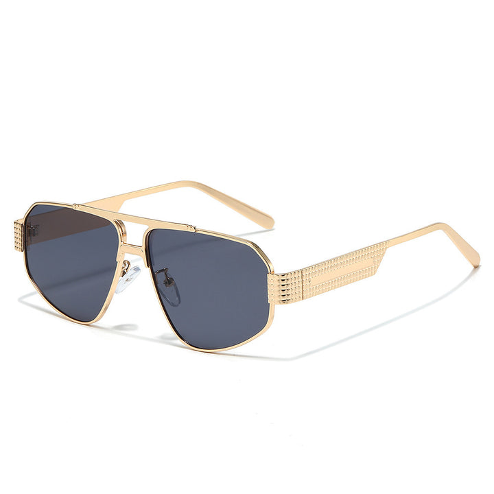 Fashion-Forward Geometric Aviator Sunglasses Bowlift