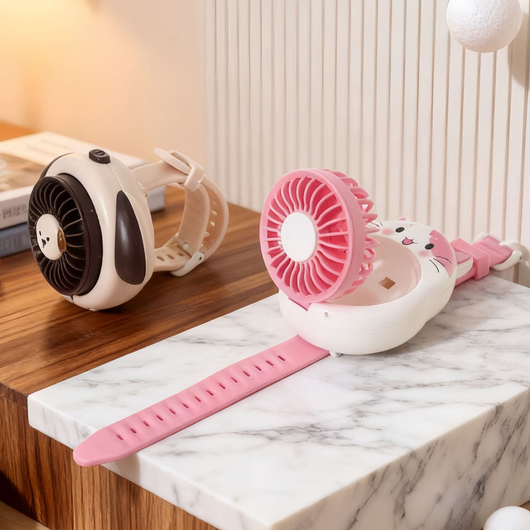 Portable handheld fan with cute dog design Bowlift