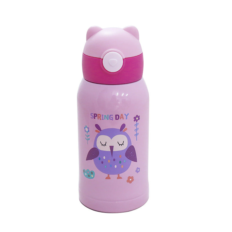 Women's Insulated Bottle with Strap and Cute Bunny Design Bowlift