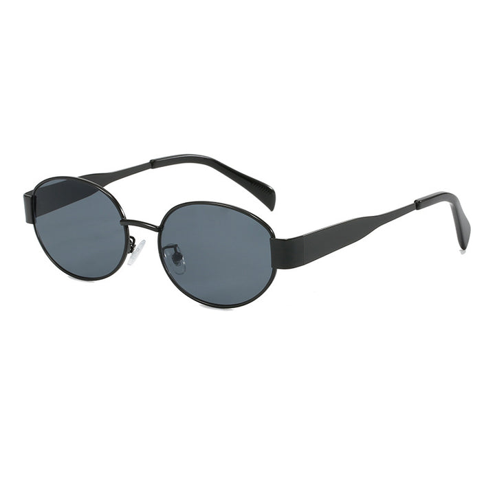 Oval sunglasses with elegant metal frame Bowlift