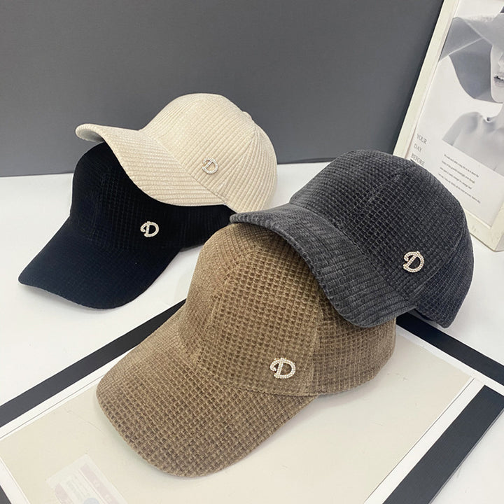 Women's Embellished Textured Baseball Cap Bowlift