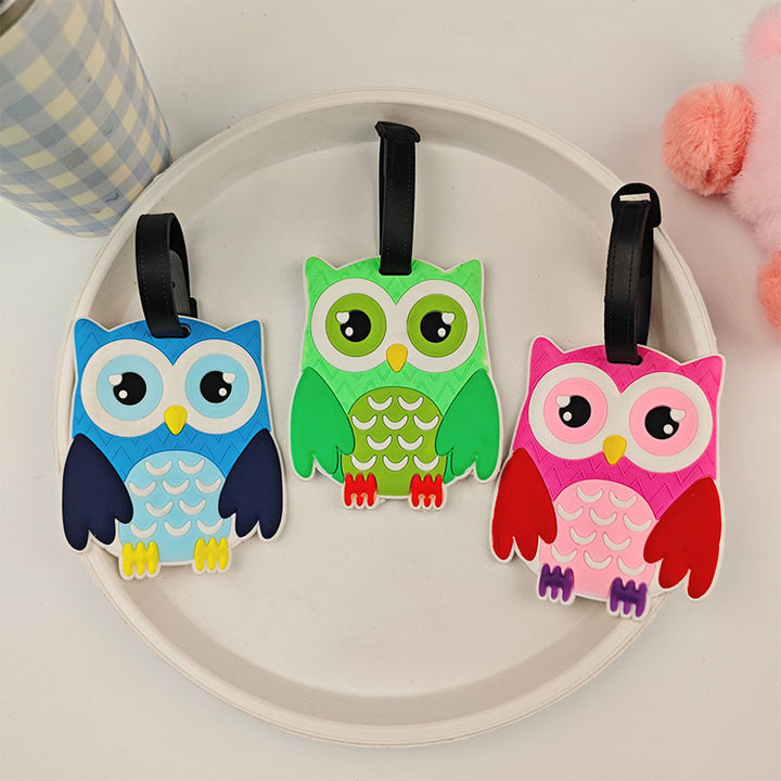 Unisex suitcase tag in owl design Bowlift