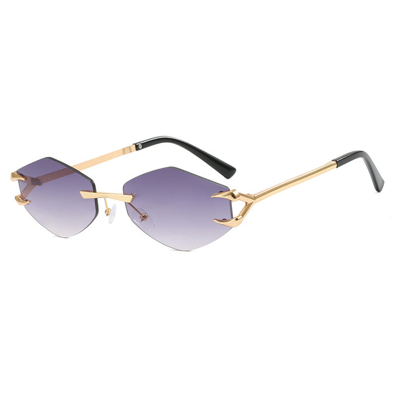 Women's geometric designer sunglasses with outstanding metal frame Bowlift