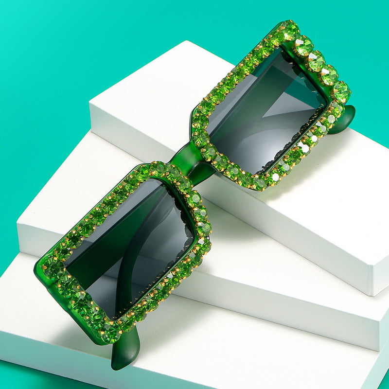 Women's fashionable sunglasses with glittering frame embellishment Bowlift