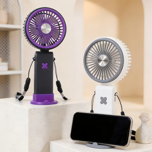 Portable USB Hand Fan with Practical Holder Bowlift