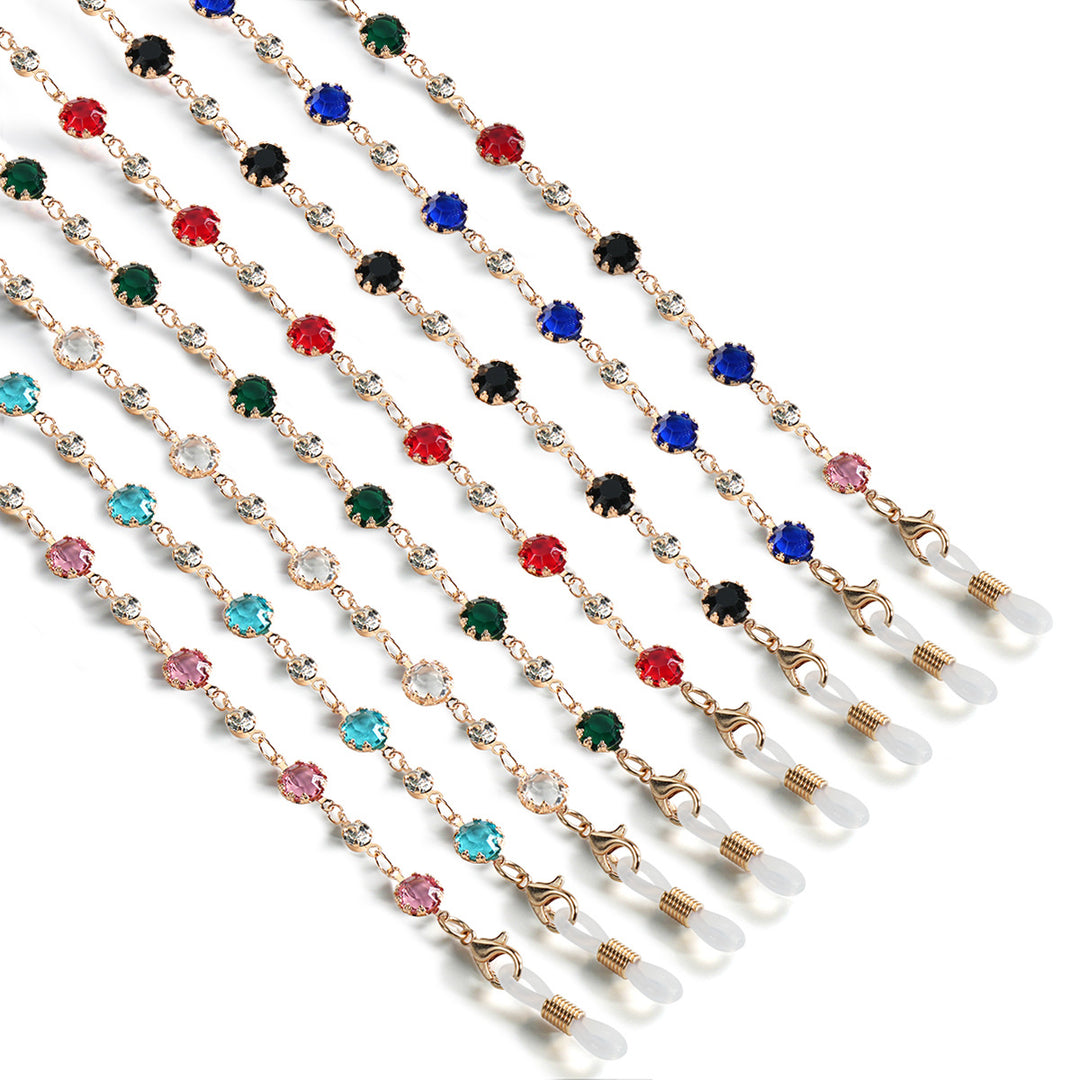 Crystal-Embellished Eyewear Chain Bowlift