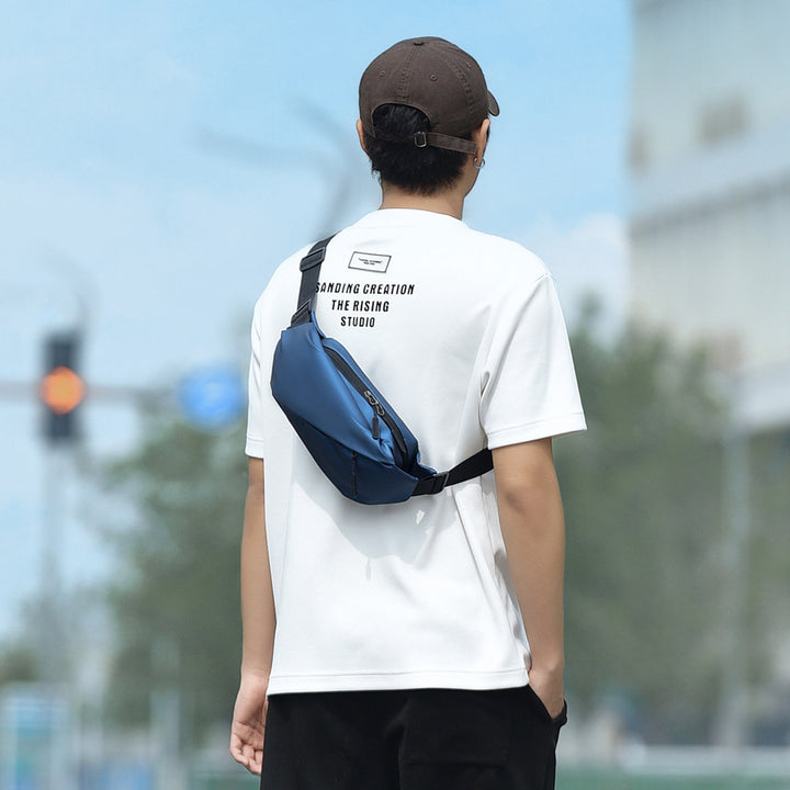 Modern Structured Leather Sling Bag Bowlift