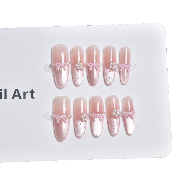 3D Embellished Press-On Nail Art Set Bowlift