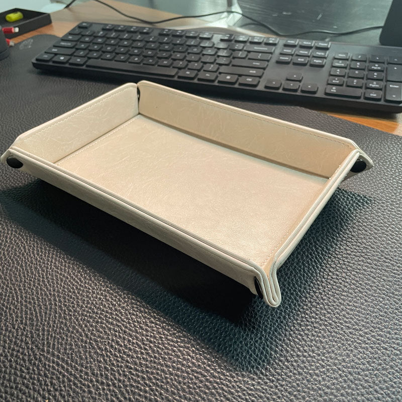 Stylish Leather Organizer Tray Bowlift