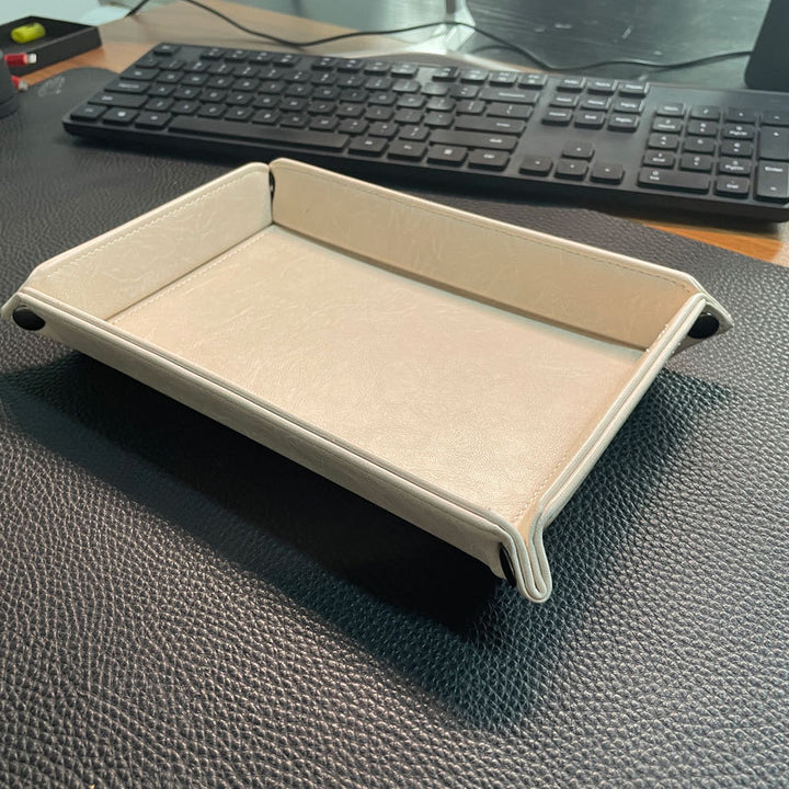 Stylish Leather Organizer Tray Bowlift