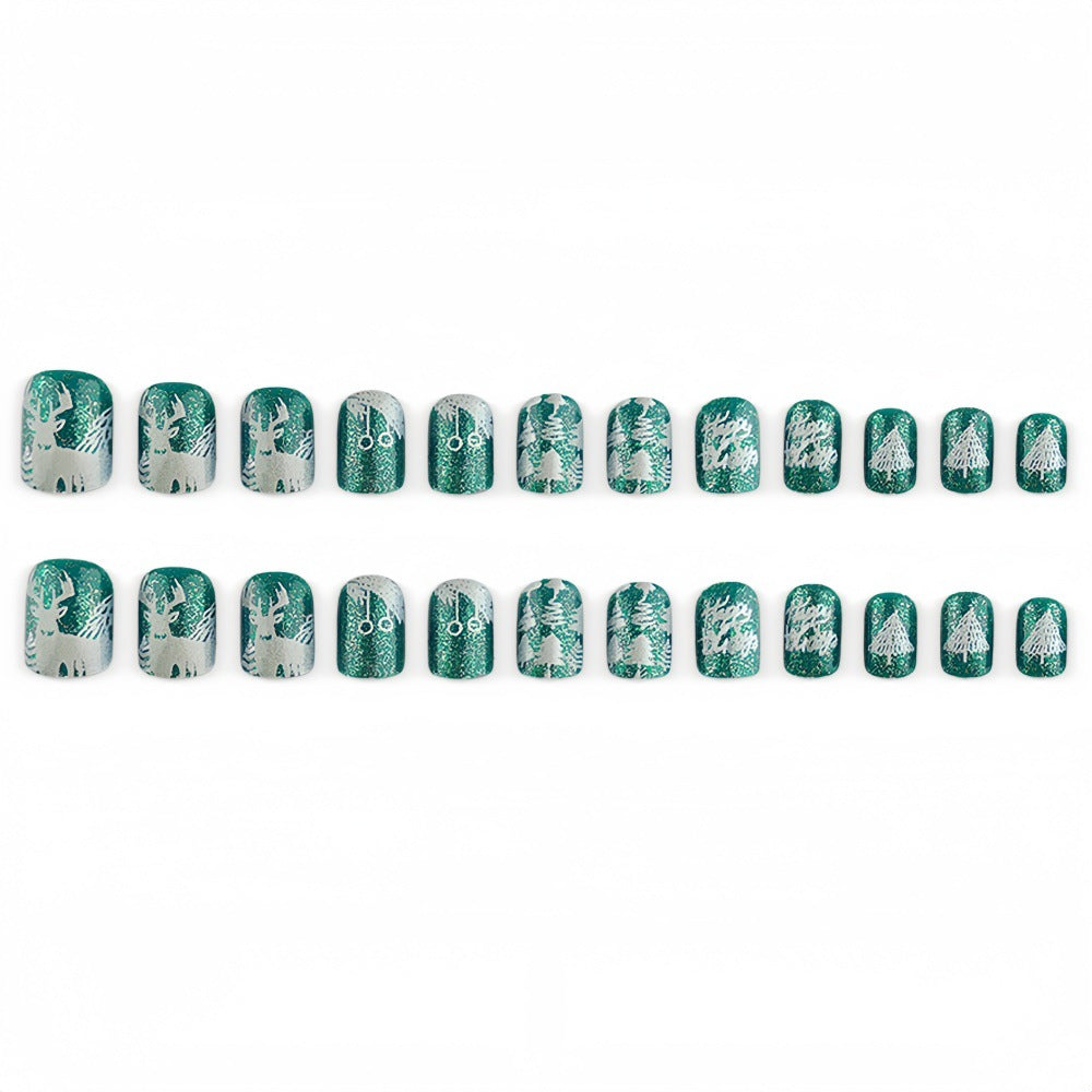 Artificial nails with festive winter motifs Bowlift