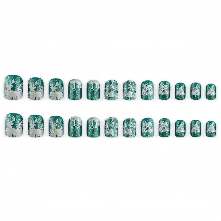 Artificial nails with festive winter motifs Bowlift