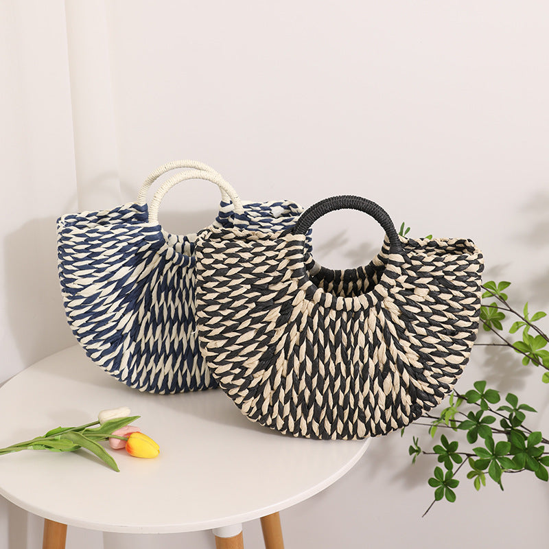 Stylish basket bag with round handle Bowlift