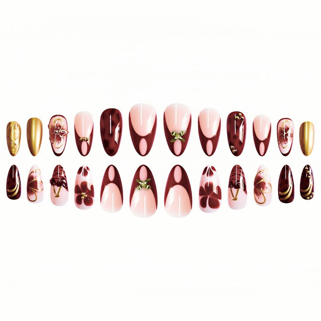 Artistic Themed Press-On Nail Set Bowlift 1787913739