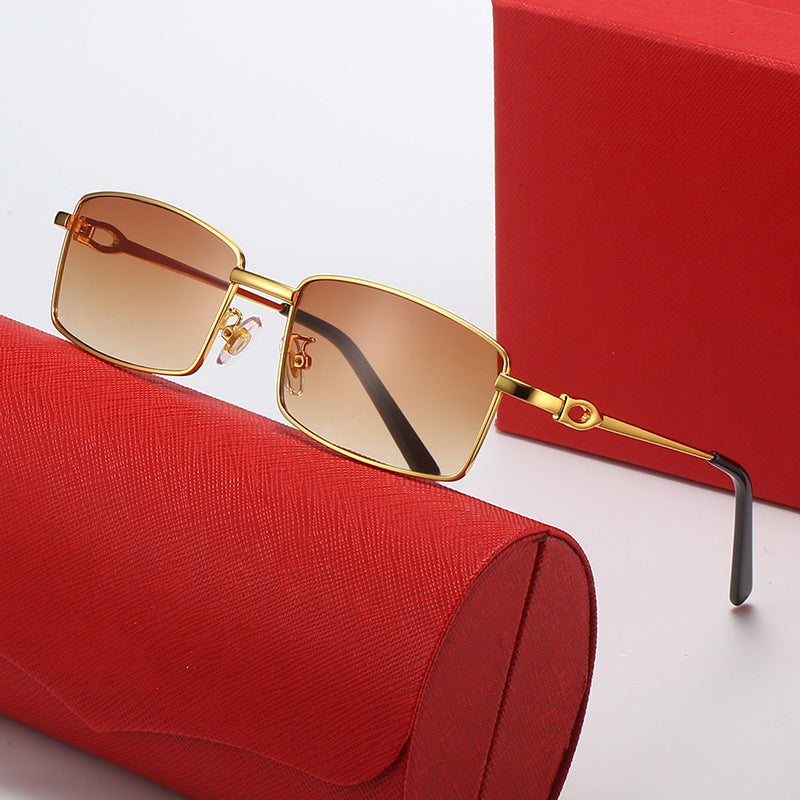 Women's elegant half-frame glasses with fine metal frame Bowlift