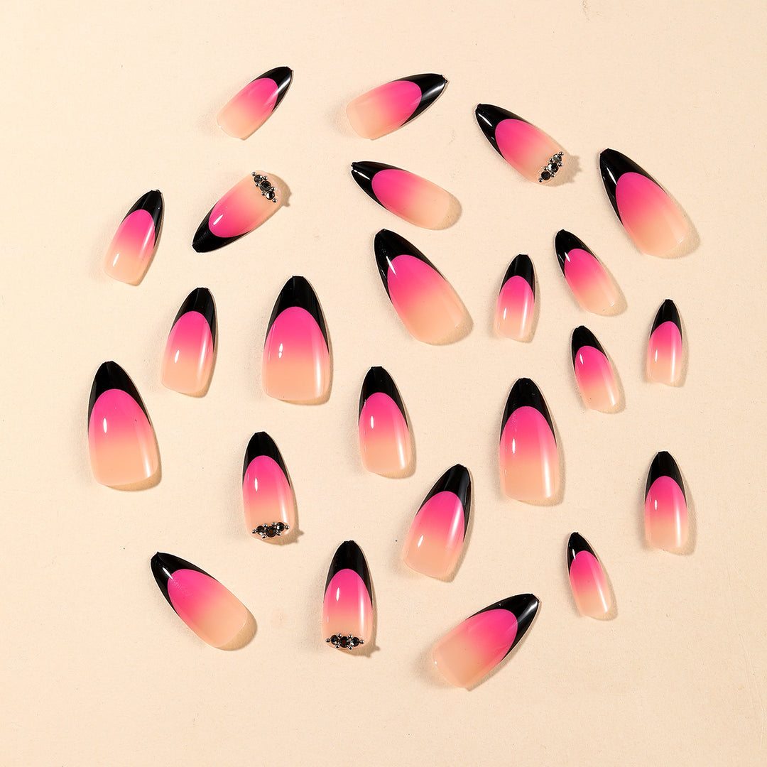 Ornate Ombré Stiletto Nail Art Bowlift