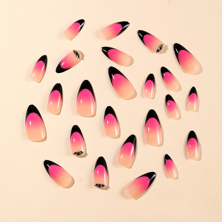 Ornate Ombré Stiletto Nail Art Bowlift