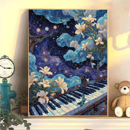 Fantasy Landscape Piano Canvas Art Print Bowlift