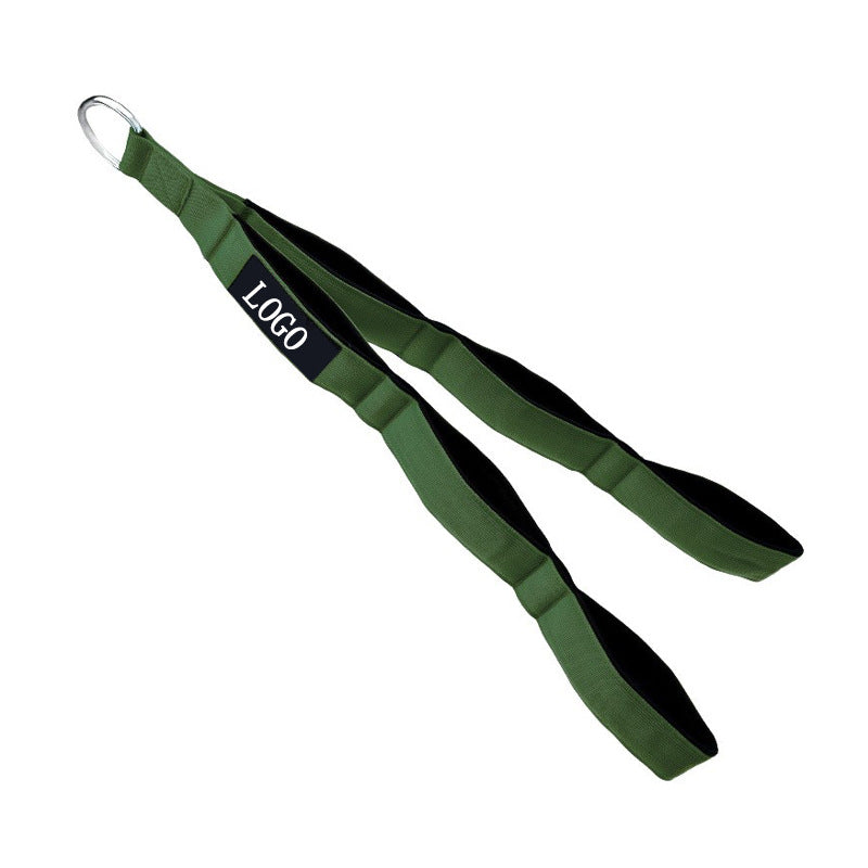 Heavy-duty D-ring dual-loop lifting strap for fitness and physical therapy Bowlift