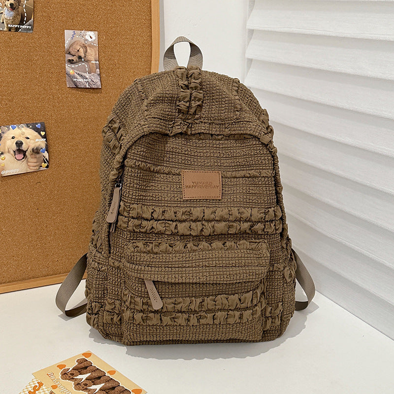 Charming Textured Casual Backpack