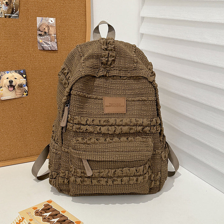 Charming Textured Casual Backpack