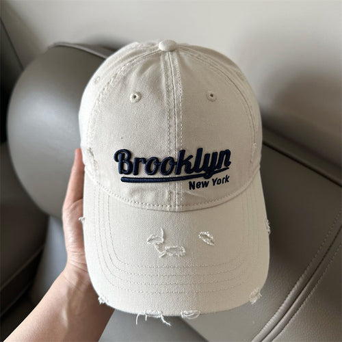 Men's Distressed Brooklyn Baseball Cap Bowlift